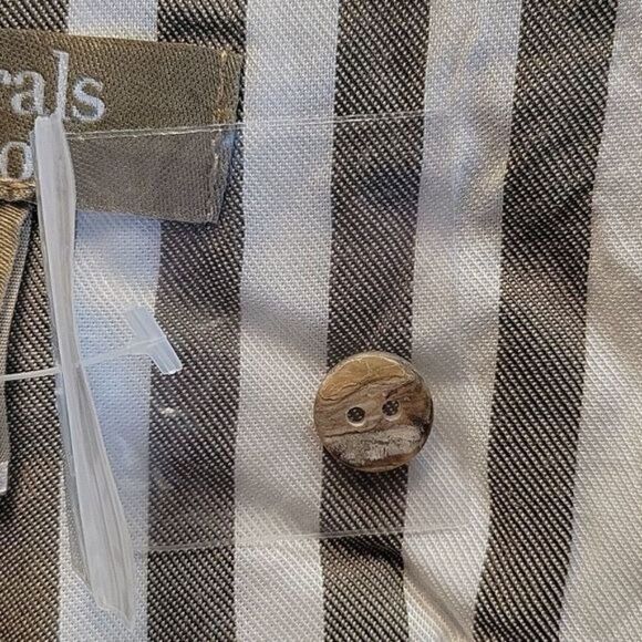 NWOT Denim & Co. Naturals Striped Button-Front Top - Picture 9 of 13